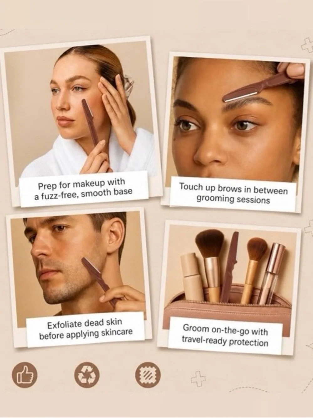 💞 New 12 Pack of Dermaplaner Eye Brow & Facial Dermal Plane Razors